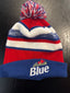 Vintage Labatt Blue Pom Beanie – Red, White & Blue Knit