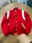 Vintage Red/White Varsity Jacket - Small