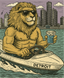 Pure Grit Summer – Jet Ski Lion Sticker